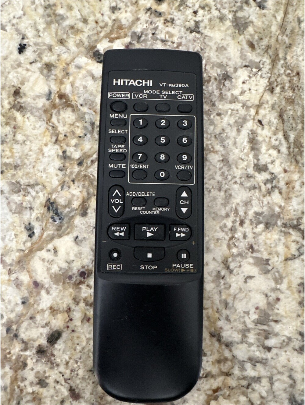 Hitachi VT-RM290A VCR TV CATV Remote Control Unit for Model FX600 FX600A FX600AC